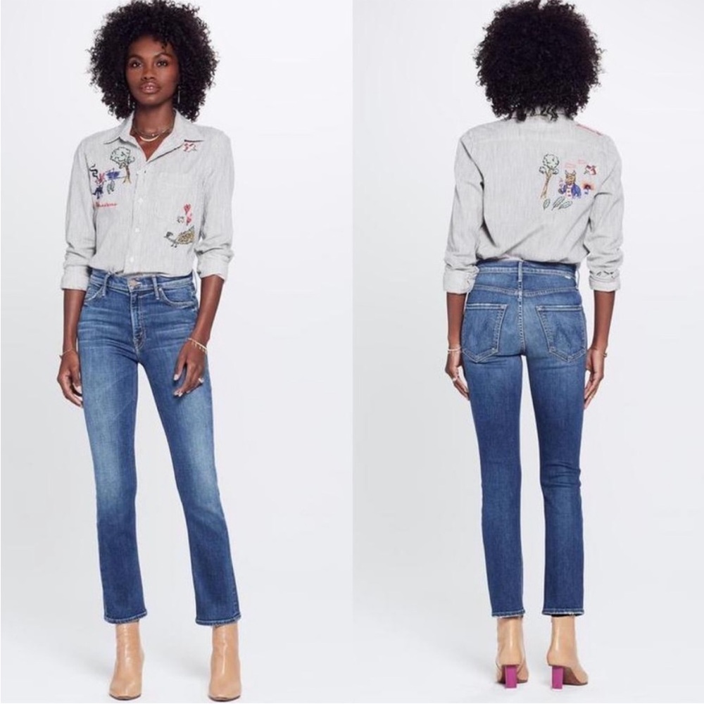 MOTHER The Mid Rise Dazzler Ankle in Pardon My French Size 24